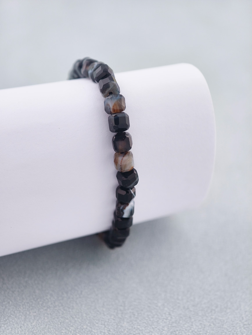 Natural Black Agate Bracelet