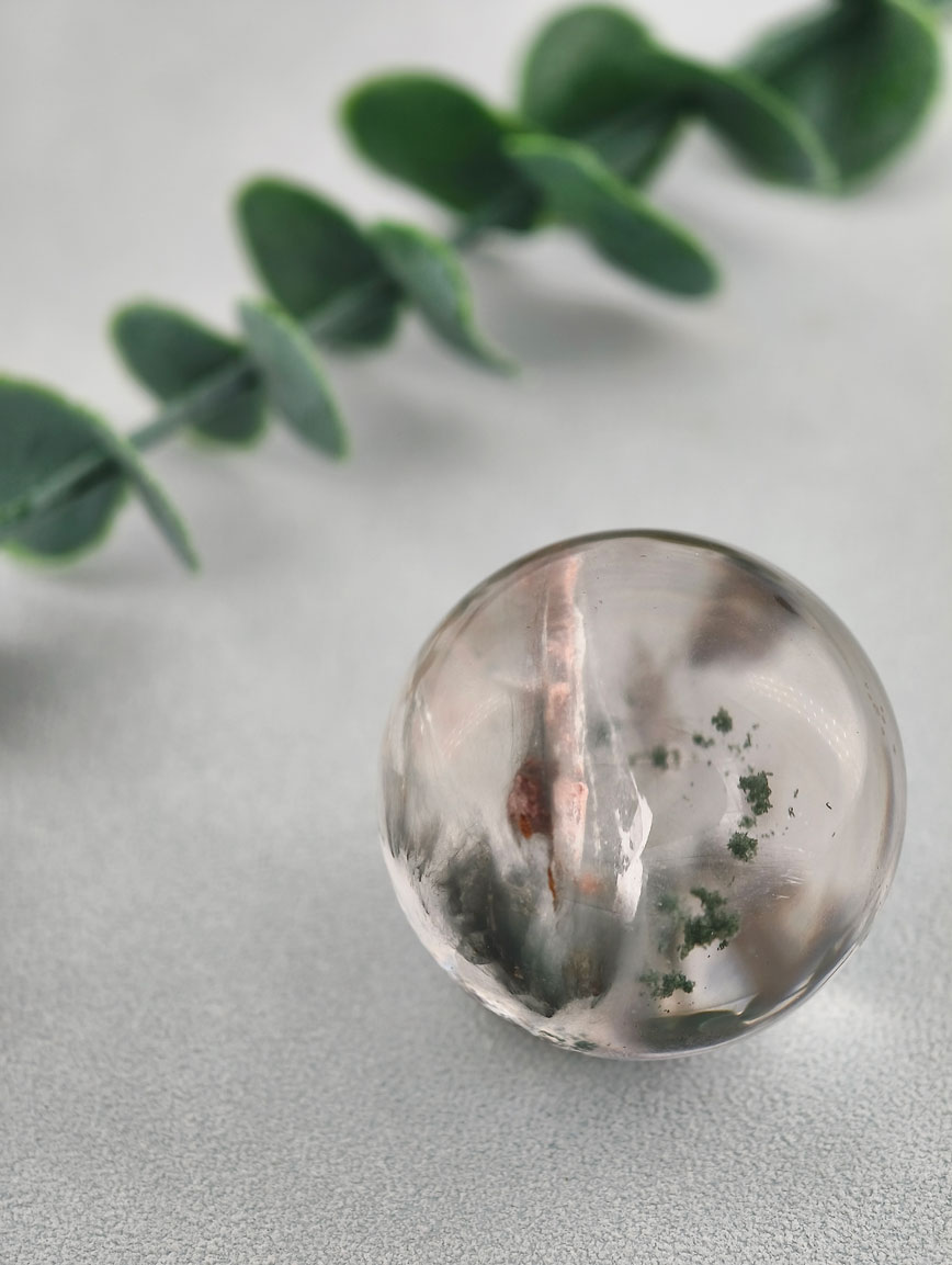 Natural Colorful Phantom Crystal Ball