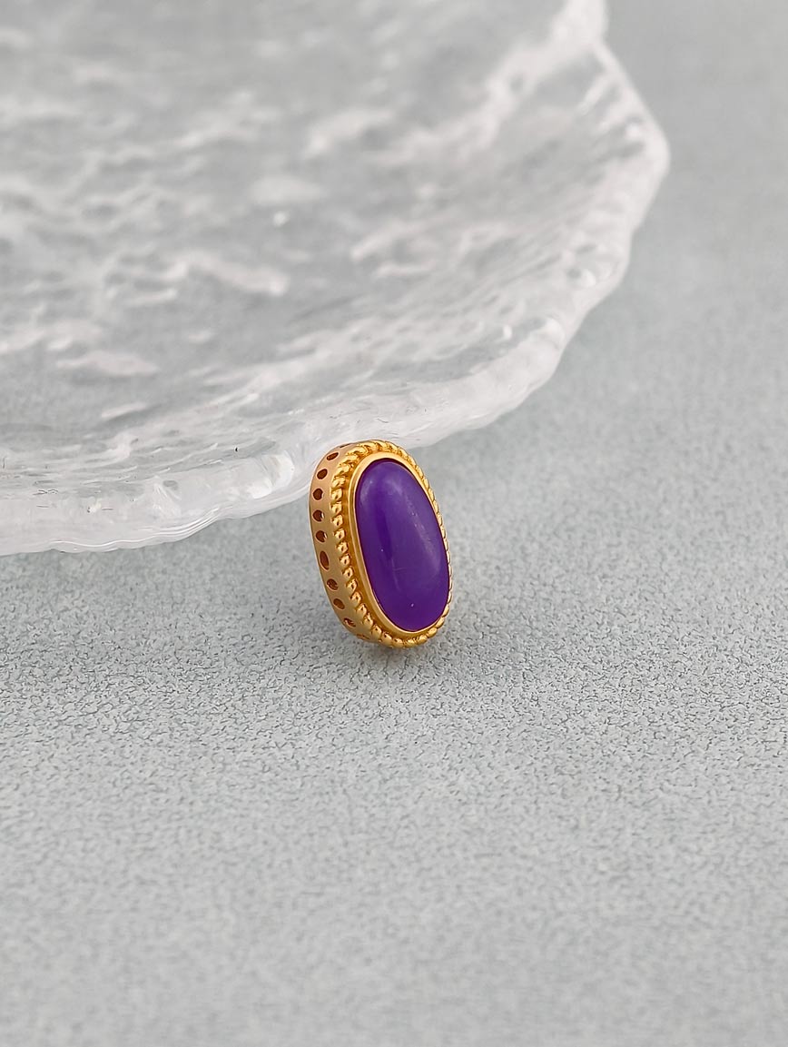 18K Gold Sugilite Simple Style DIY Accessory