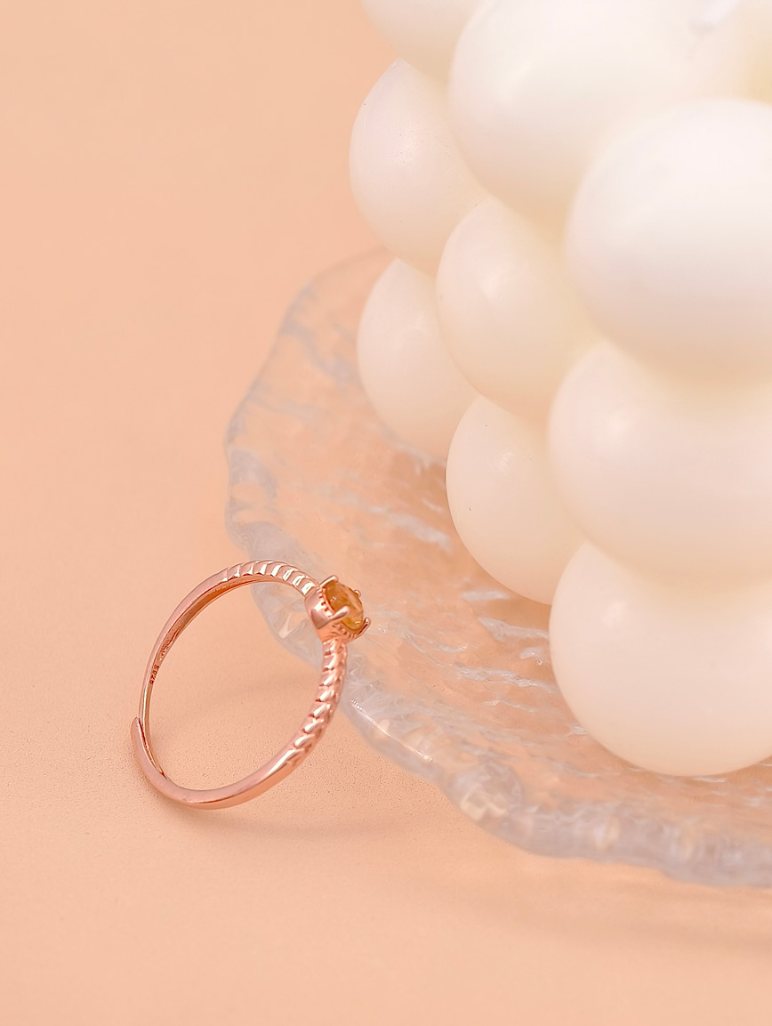 Natural Yellow Tourmaline Ring