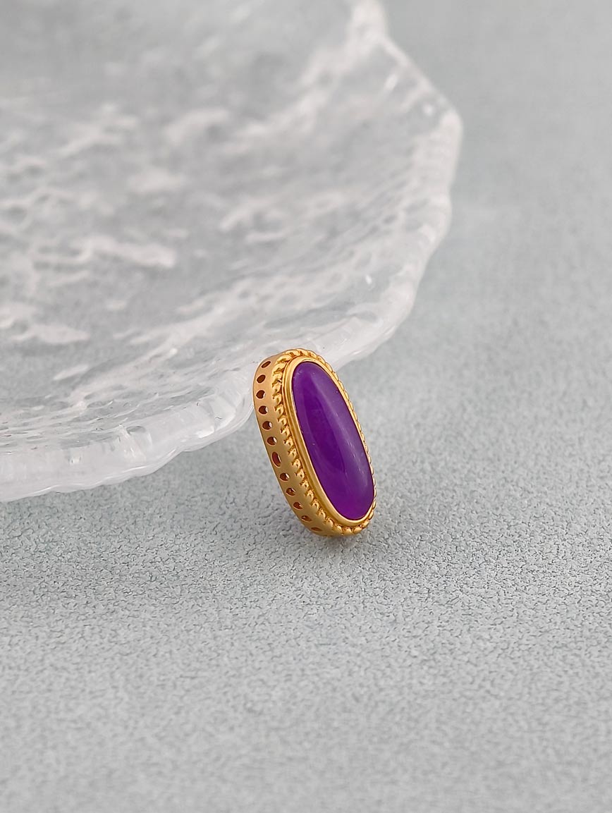 18K Gold Oval Sugilite DIY Accessory