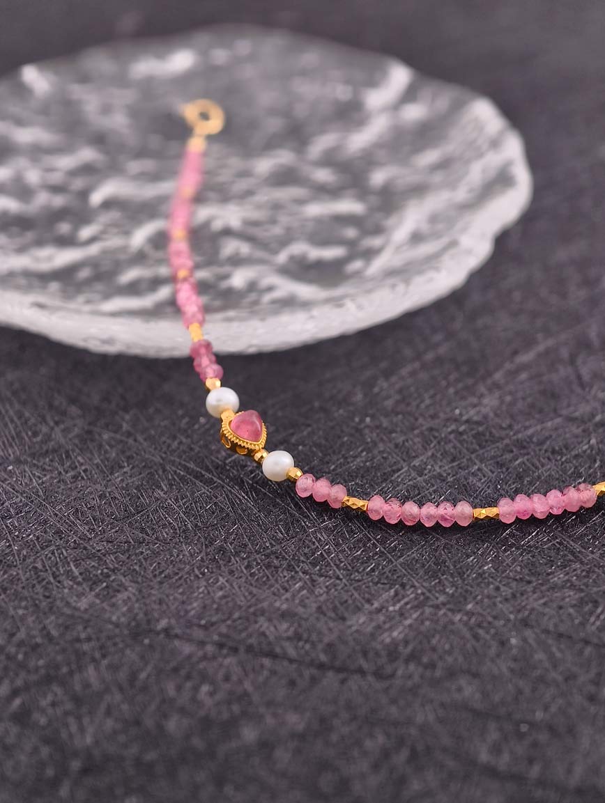 Natural Pink Tourmaline Exclusive Design Bracelet