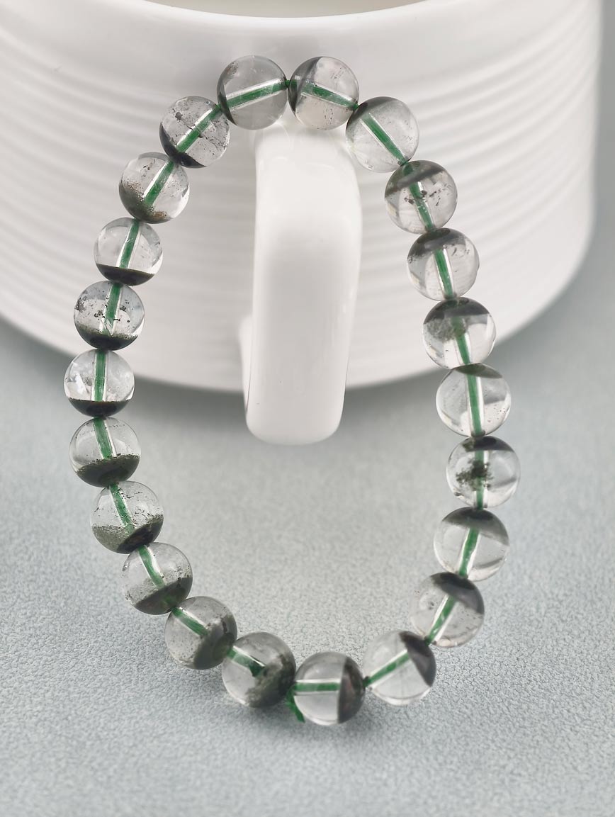 Natural Brazilian Green Phantom Bracelet