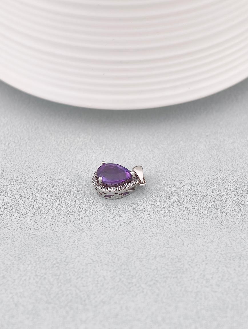 Natural Water Drop Amethyst Pendant