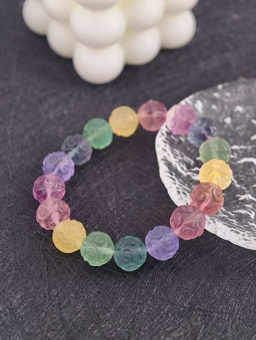 Natural Fluorite Simple Style Bracelet