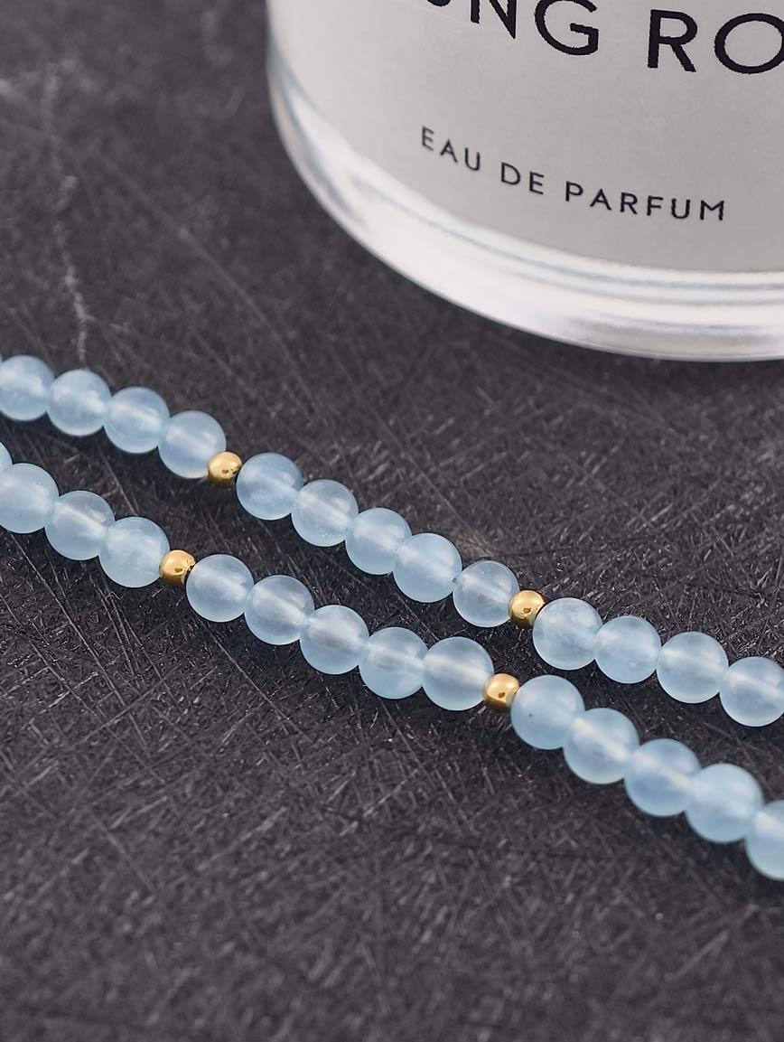 Natural Aquamarine Exquisite Style Necklace