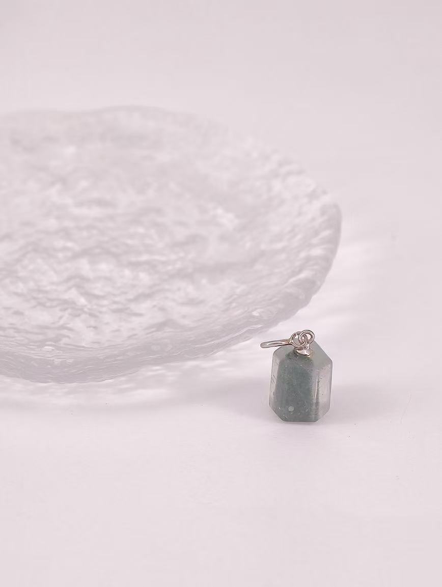 Natural Green Phantom Crystal Pendant