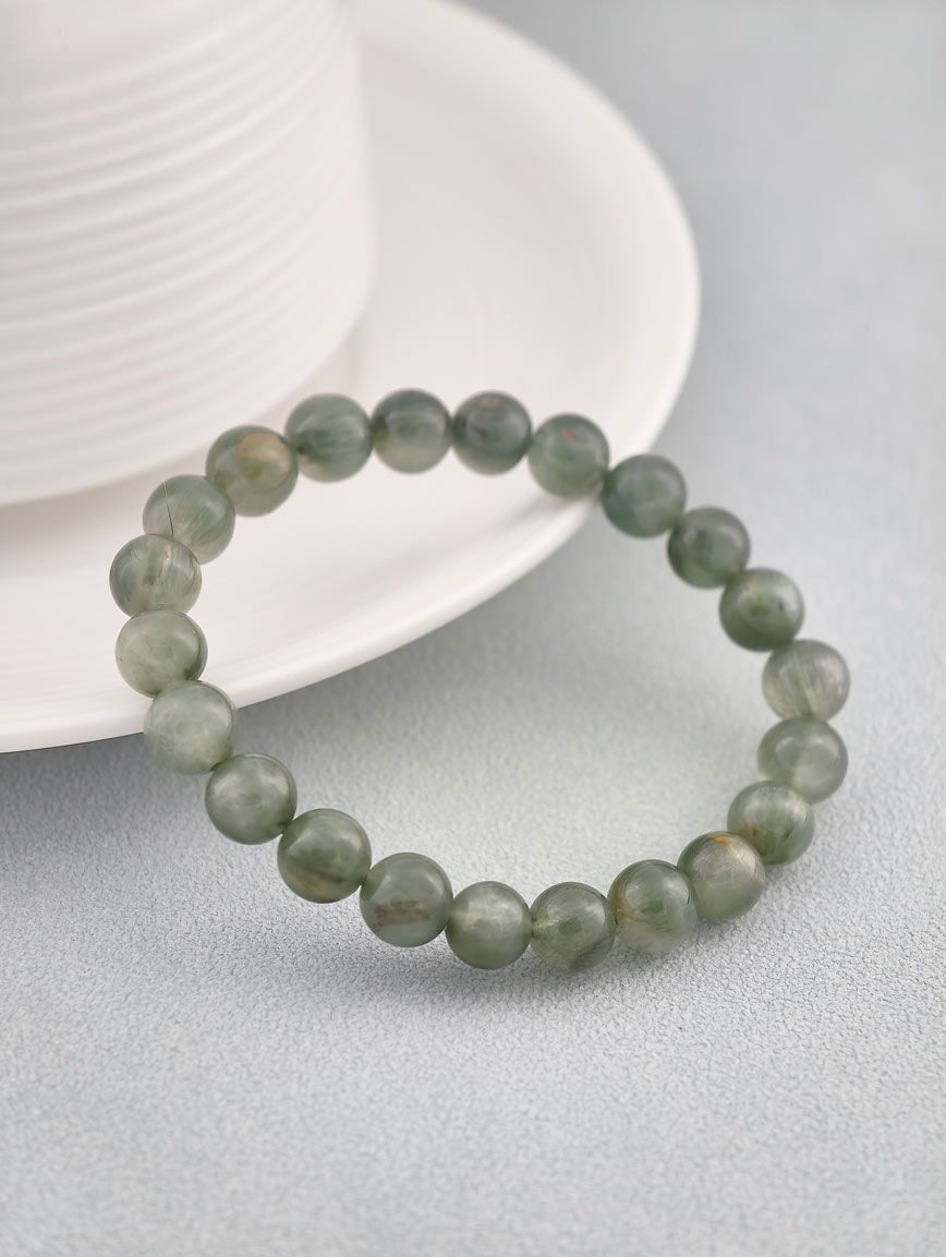 Natural Green Rutilated Quartz Energy Bracelet