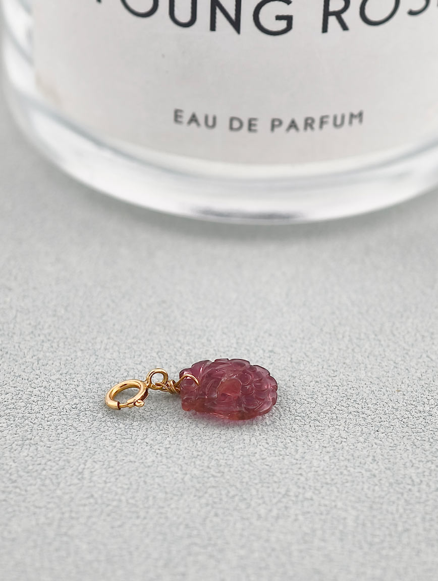 Natural Tourmaline Lucky Dragon Fish DIY Accessory