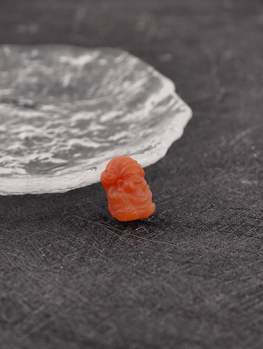 Natural South Red Agate God of Wealth DIY Accessory