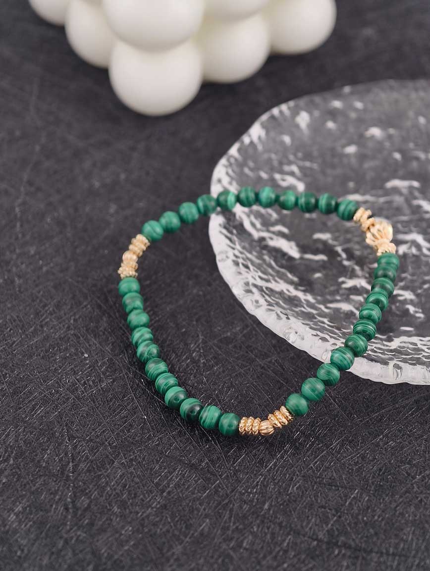 Natural Malachite Delicate Style Bracelet