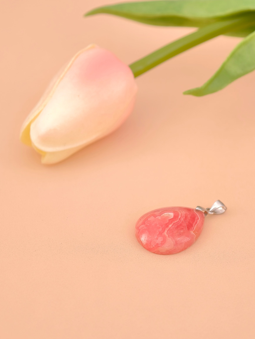 Natural Rhodochrosite Pendant
