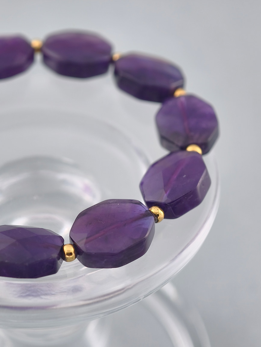 Natural Amethyst Delicate Style Bracelet
