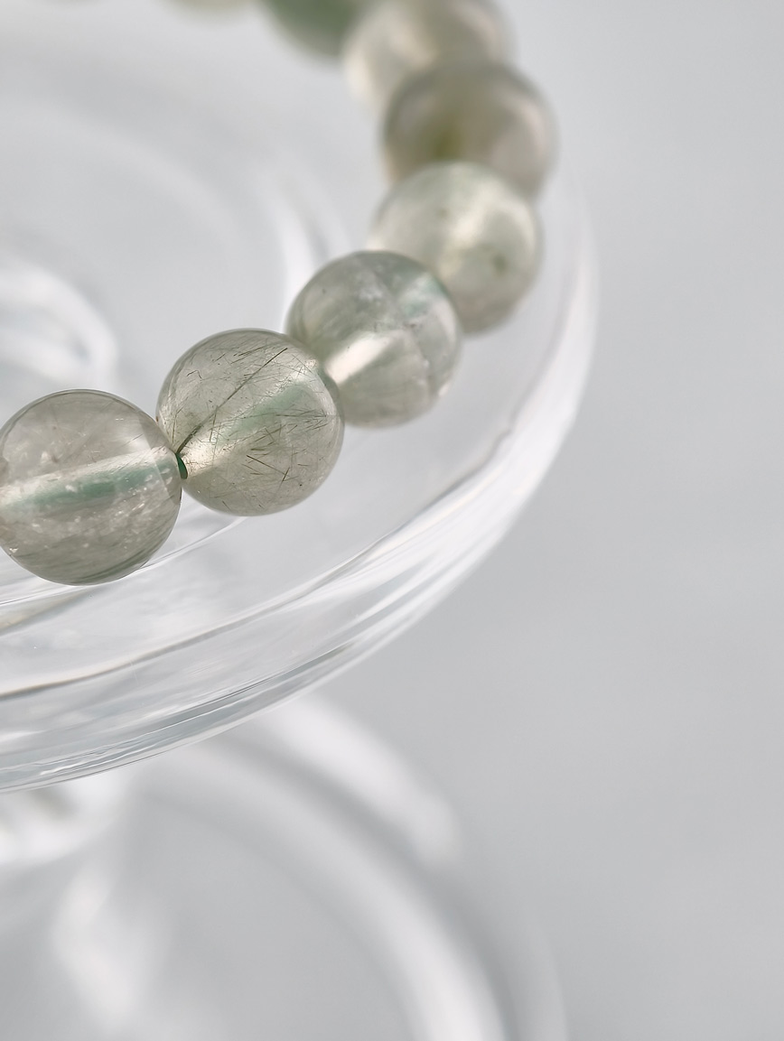 High Quality Green Rutilated Quartz Bracelet
