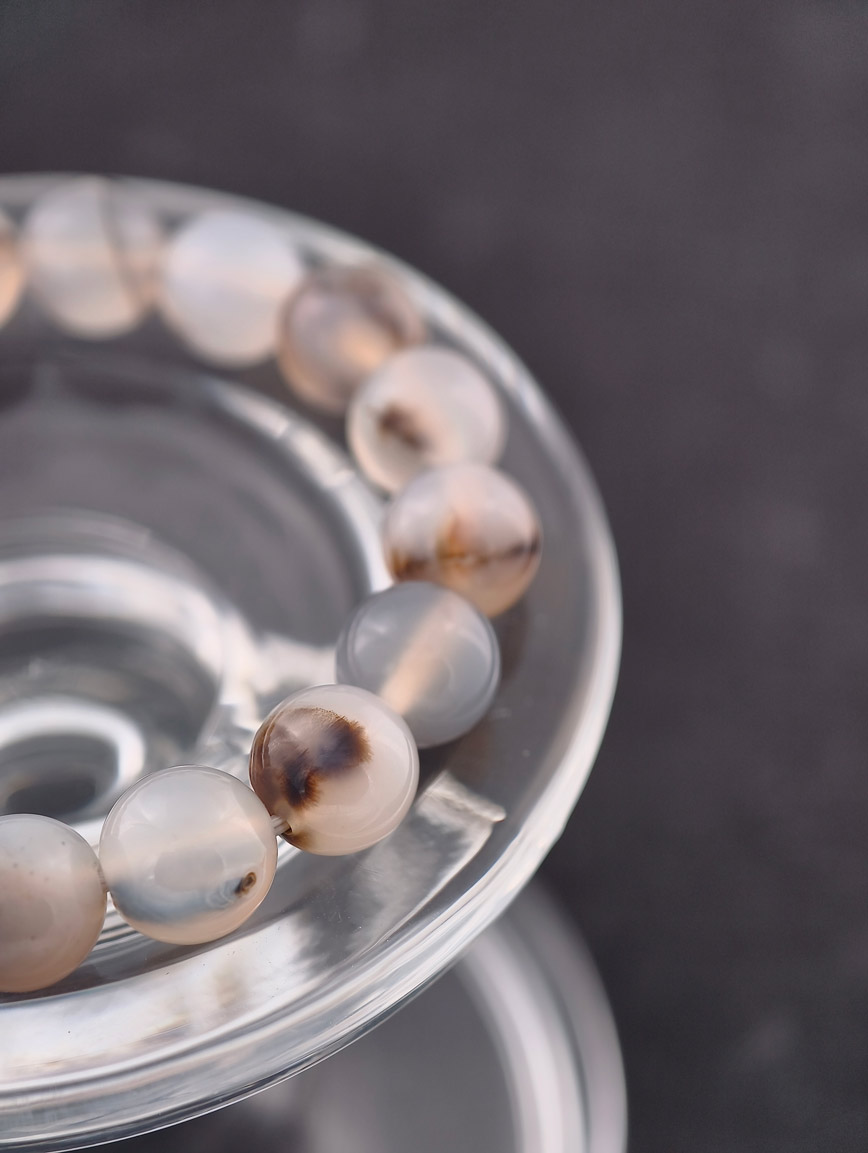 Natural Ink Painting Agate Bracelet