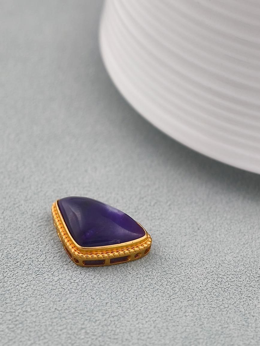 Collectible 18K Gold Natural Sugilite DIY Accessory