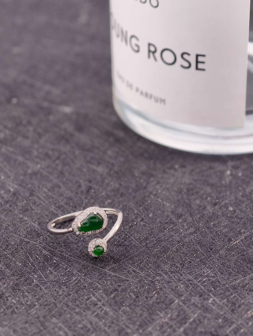 Natural Jadeite Gourd Ring
