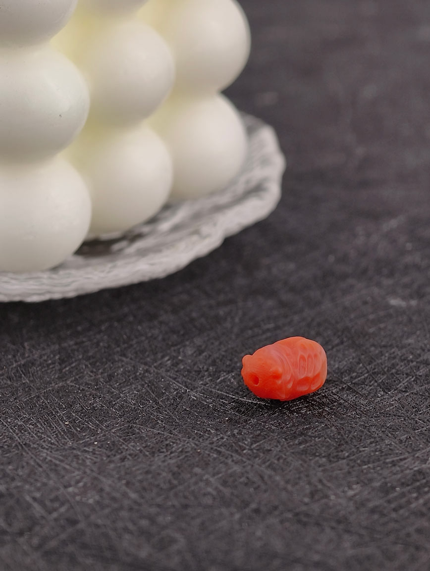 Natural South Red Agate Golden Toad DIY Accessory