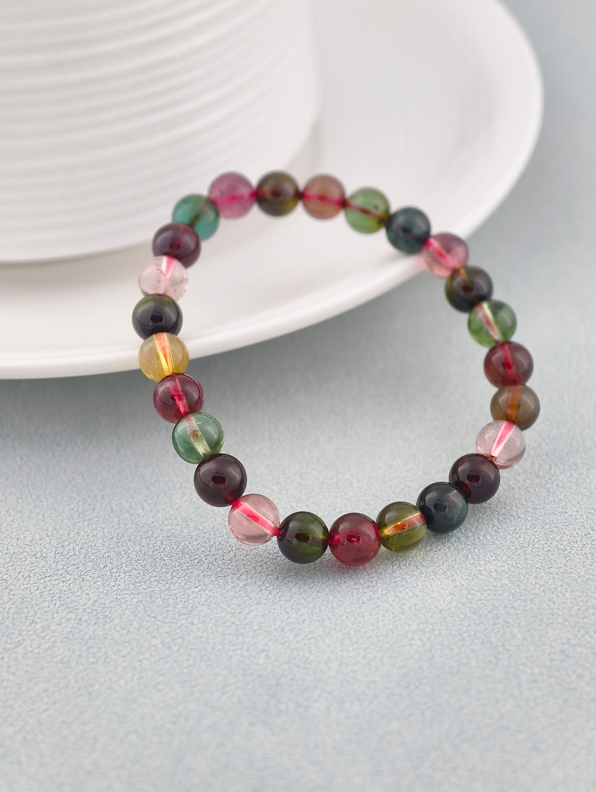 Collectible Natural Rainbow Tourmaline Bracelet