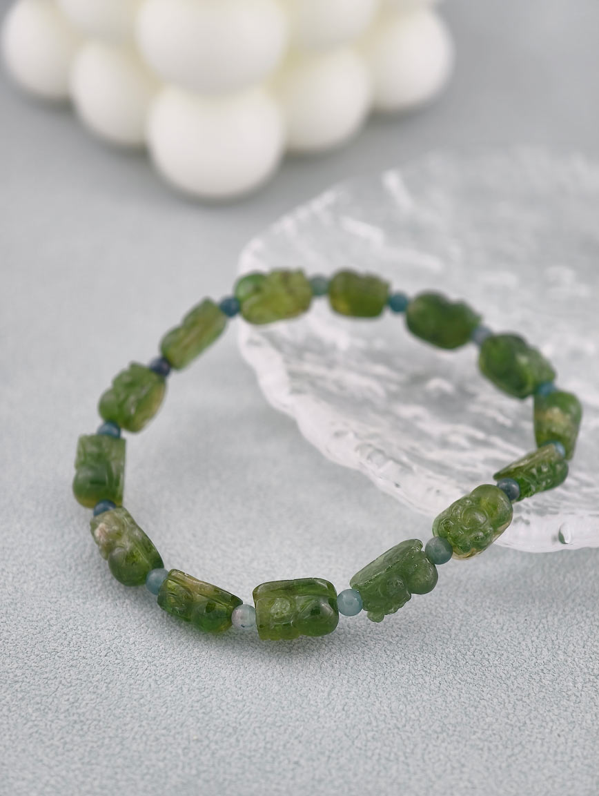 Natural Green Tourmaline Energy Bracelet