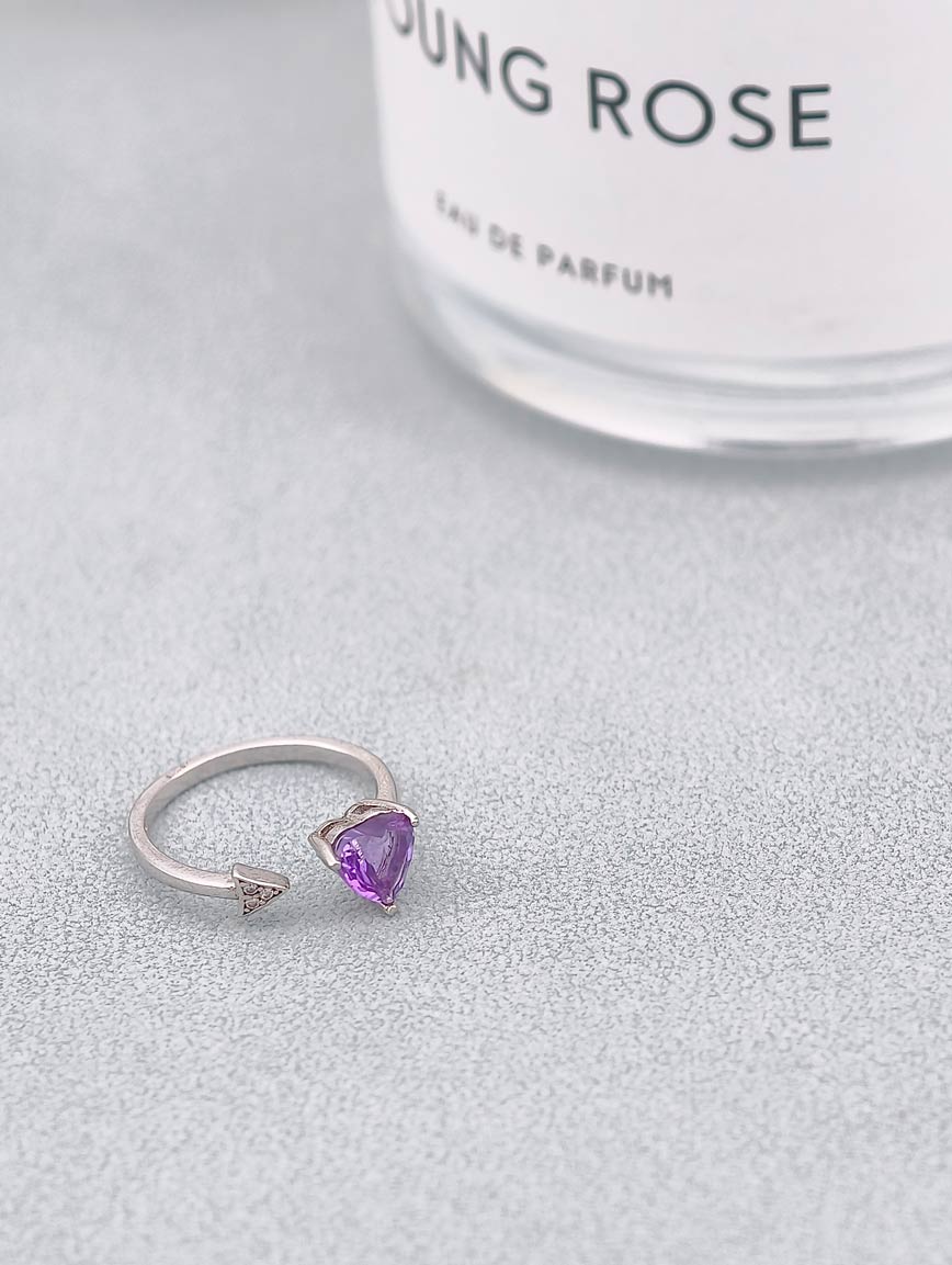 Heart Amethyst Ring