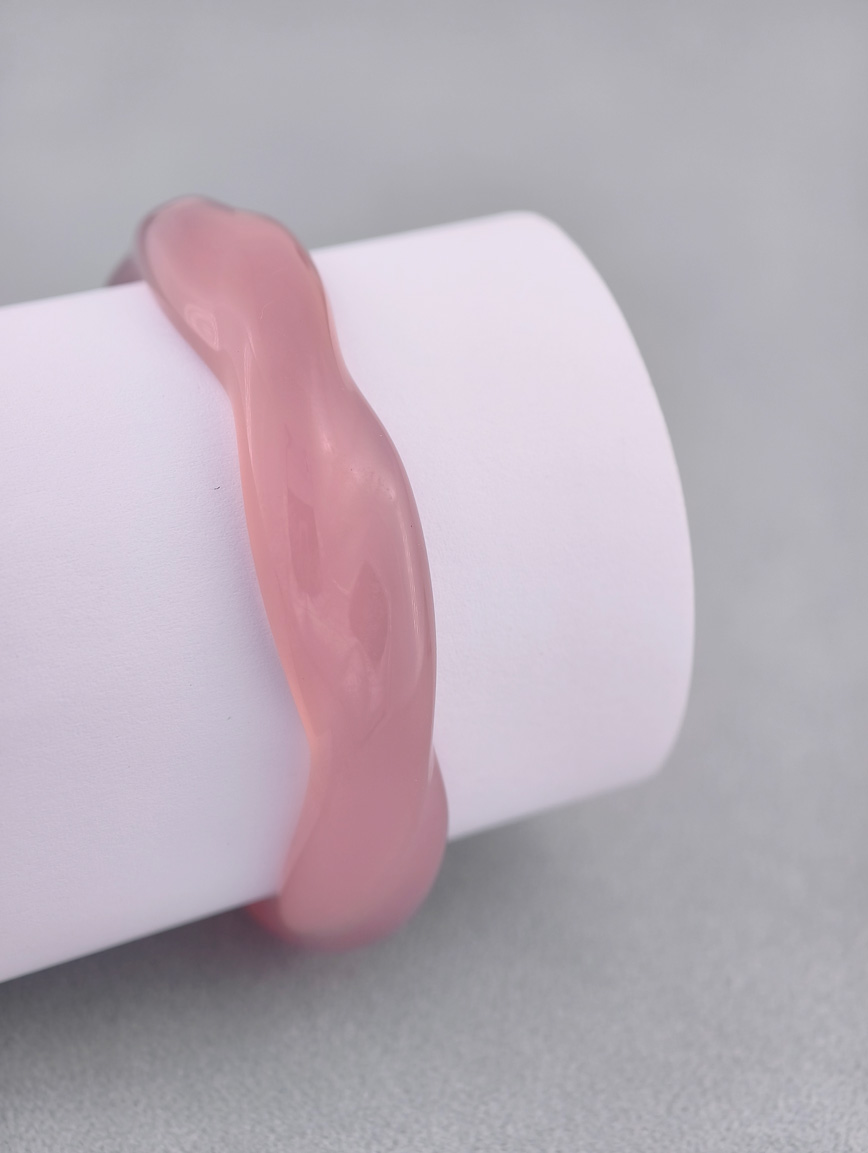 Natural Pink Chalcedony Bracelet