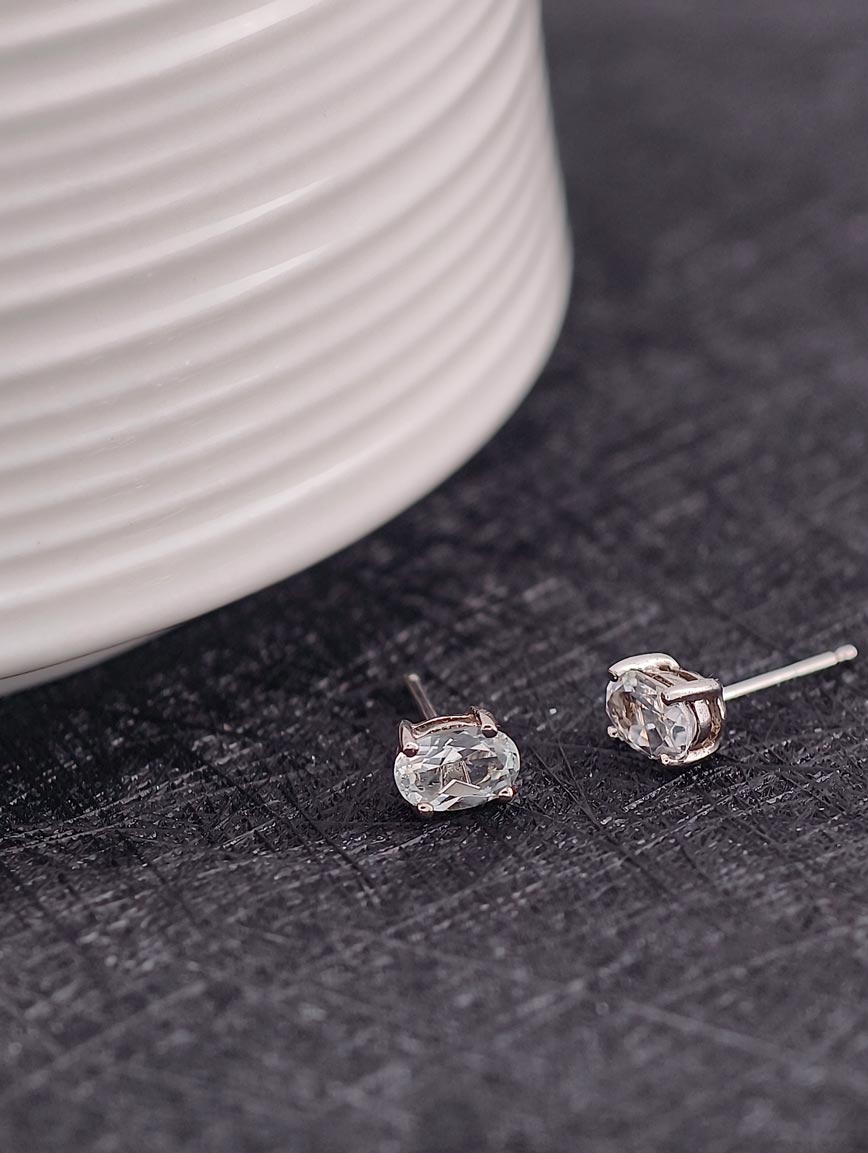 Natural Topaz Sterling Silver Earrings