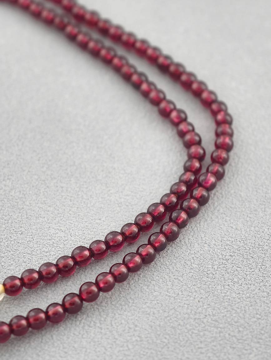 Amber Pendant with Turquoise South Red Agate and Garnet Necklace