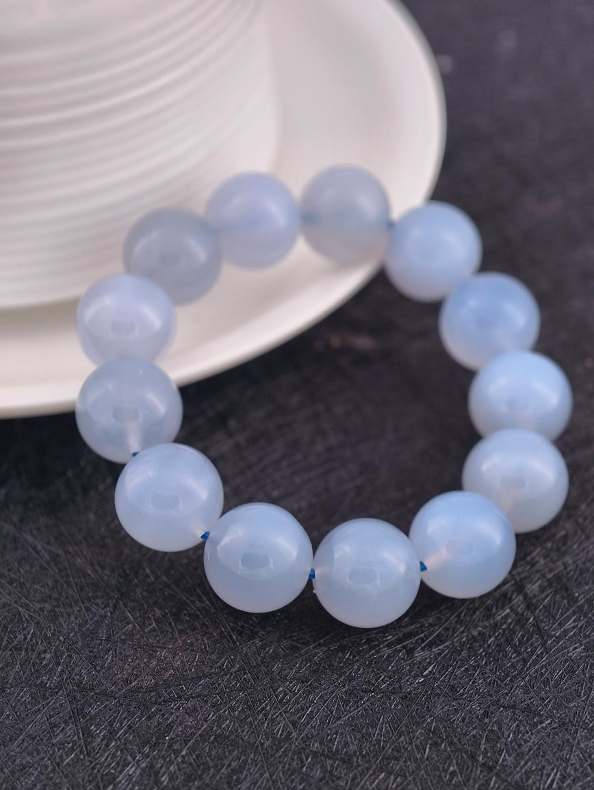 Natural Blue Chalcedony Bracelet
