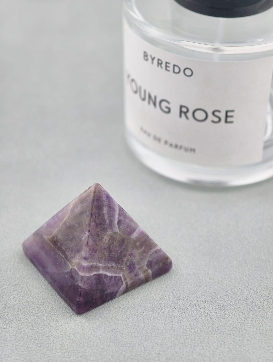 Natural Amethyst Pyramid Ornament