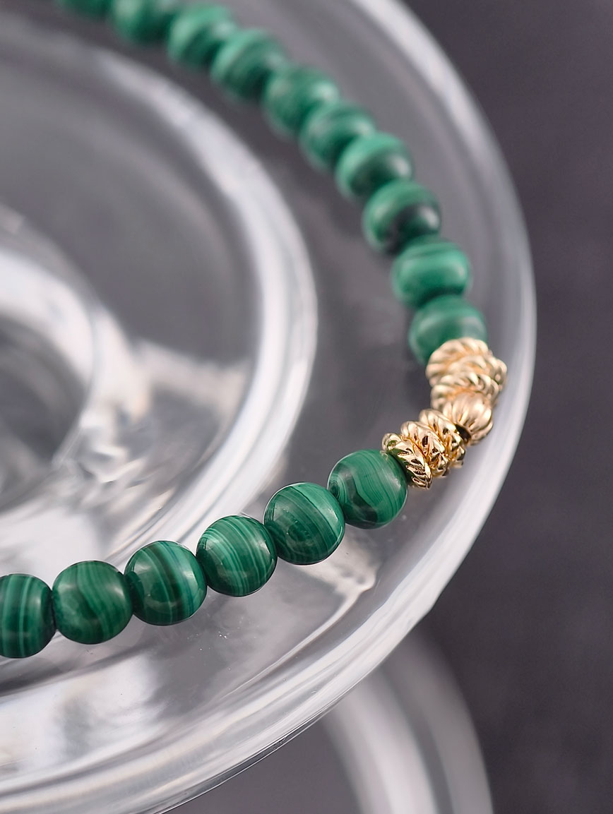 Natural Malachite Delicate Style Bracelet