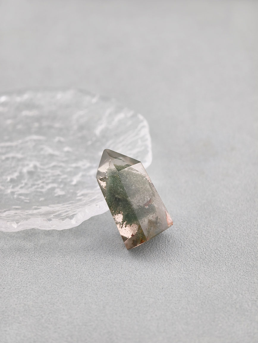 Natural Green Phantom Pyramid Ornament