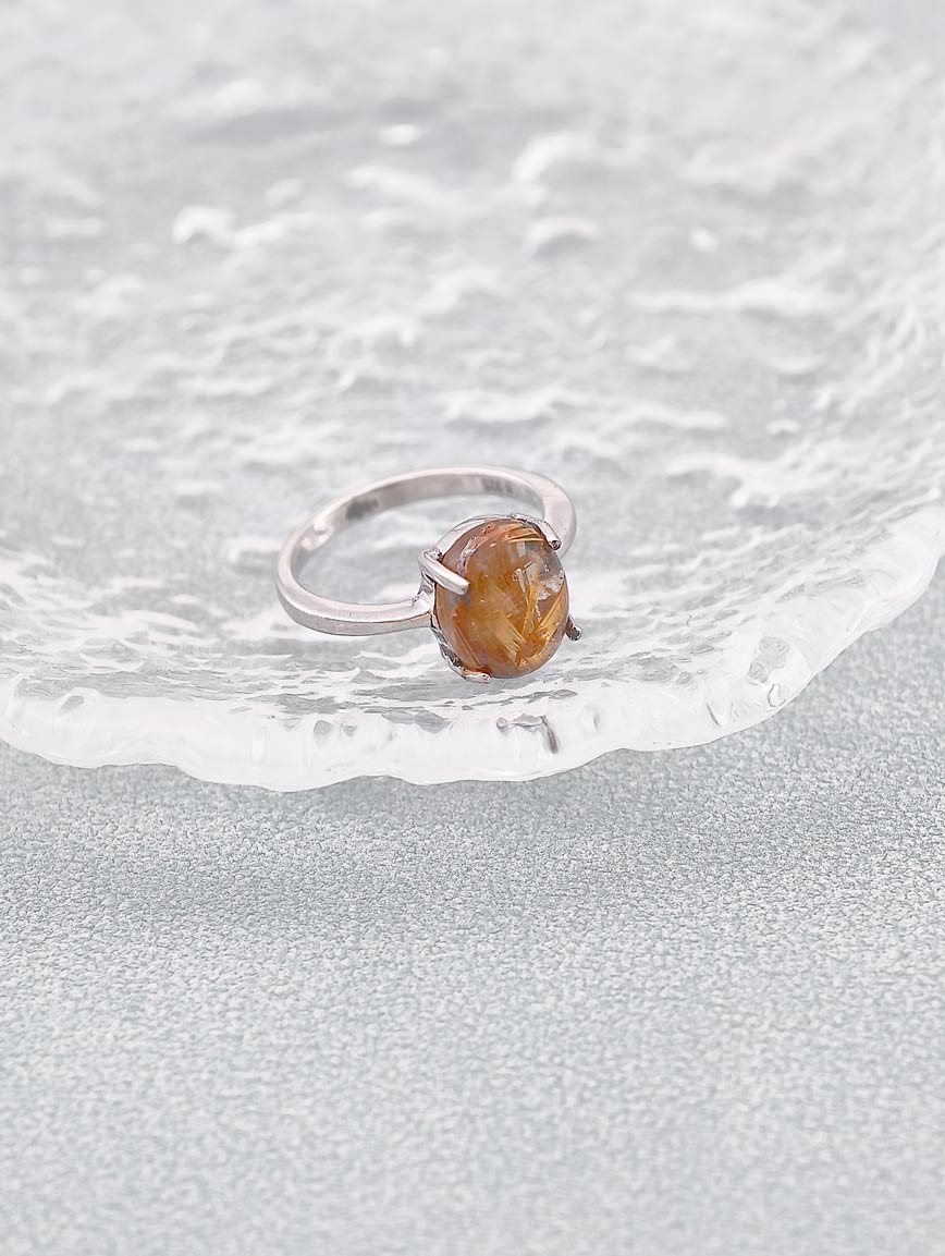 Natural Rutilated Quartz Ring