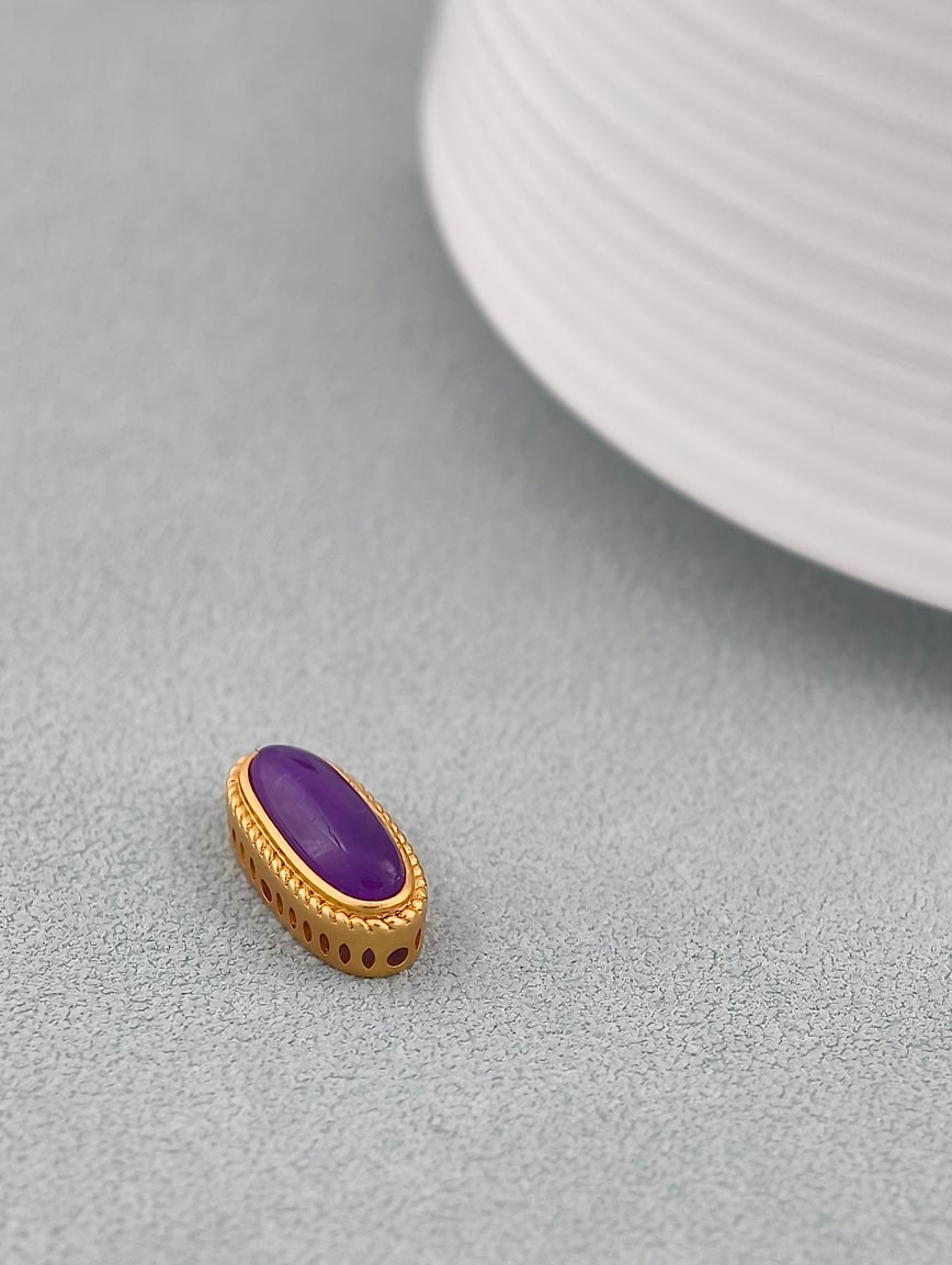 18K Gold Oval Sugilite DIY Accessory