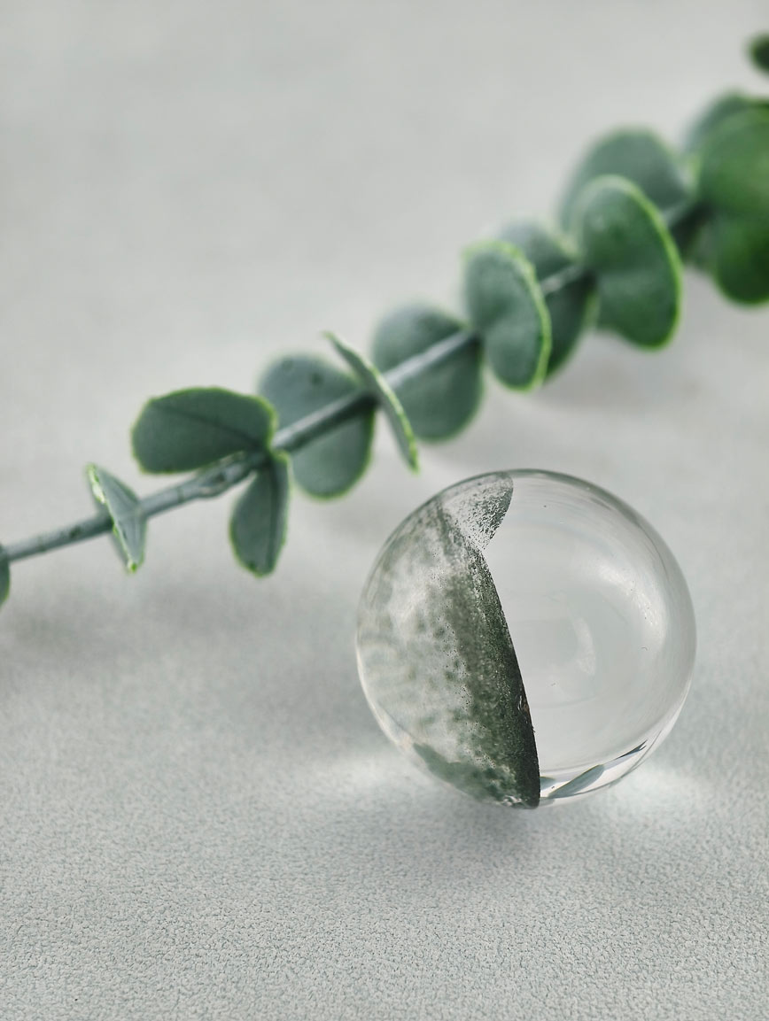 Natural Starlight Green Phantom Crystal Ball