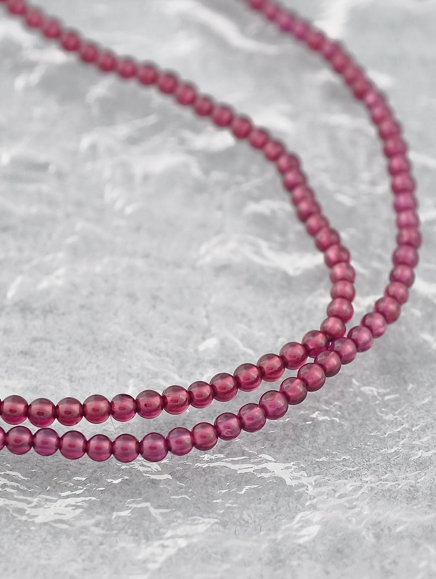 Natural Garnet Multi-Circle Bracelet