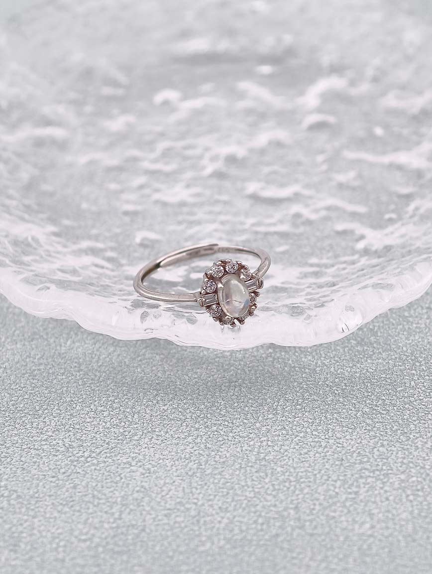 Natural Moonstone Delicate Ring