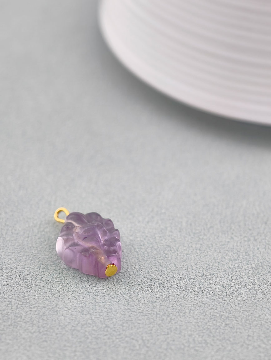 Natural Amethyst Nine-Tailed Fox DIY Accessory