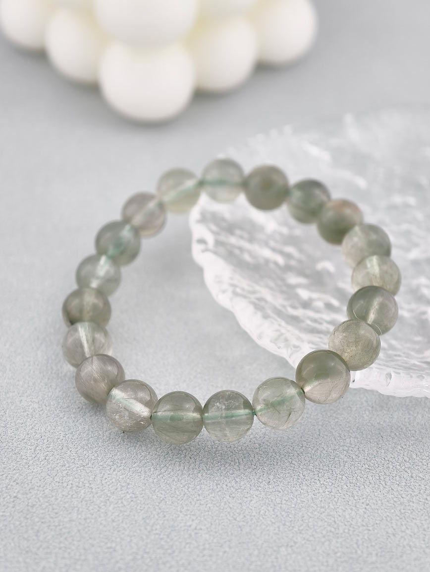 High Quality Green Rutilated Quartz Bracelet