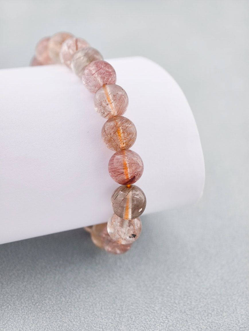 Natural Colored Rutilated Quartz Bracelet