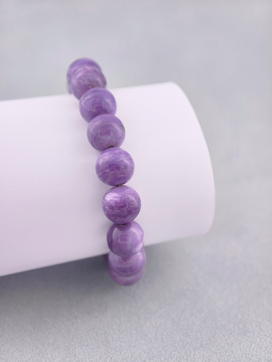 Natural Charoite Simple Style Bracelet