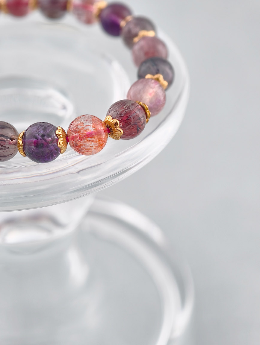 Natural Super Seven Simple Style Bracelet