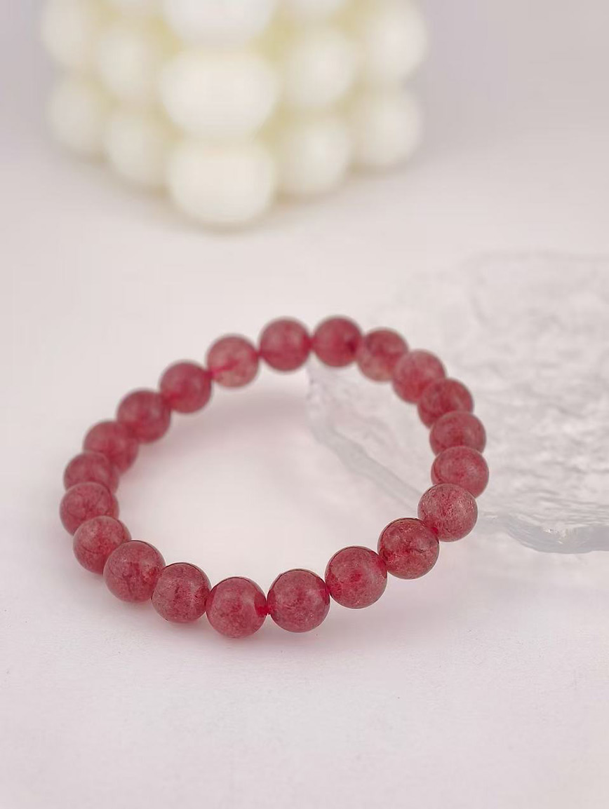 Natural Strawberry Quartz Bracelet
