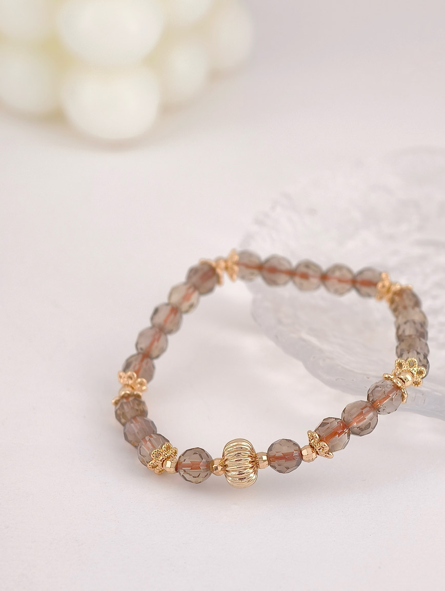 Natural Smoky Quartz Delicate Style Bracelet