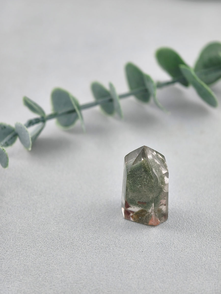 Natural Green Phantom Pyramid Ornament