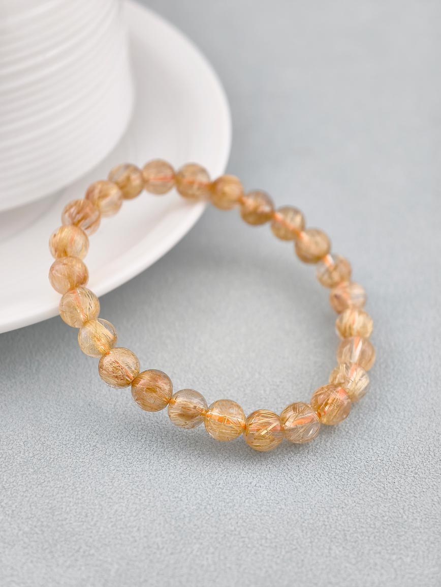 High Quality Natural Rutilated Quartz Bracelet