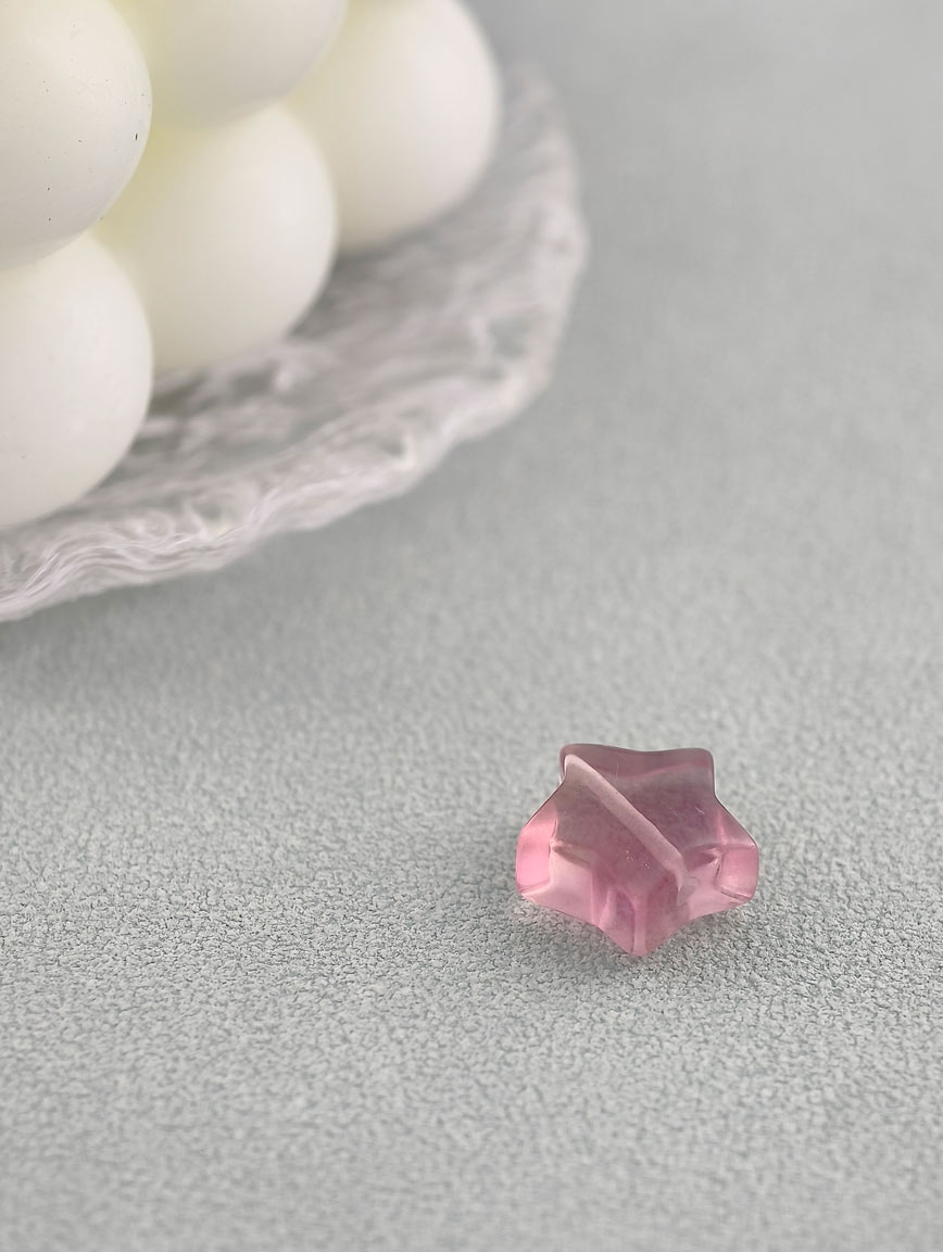 Natural Colored Fluorite Star DIY Accessory