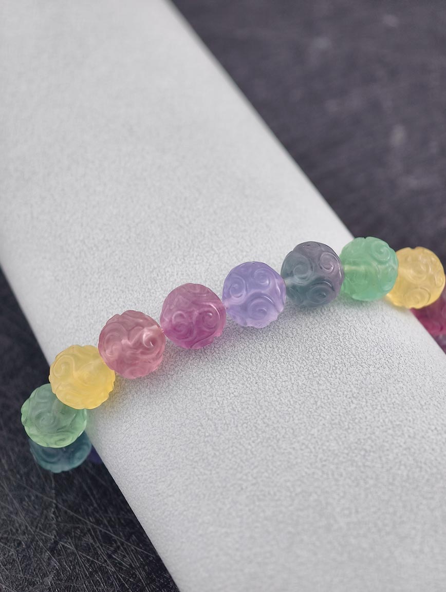 Natural Fluorite Simple Style Bracelet