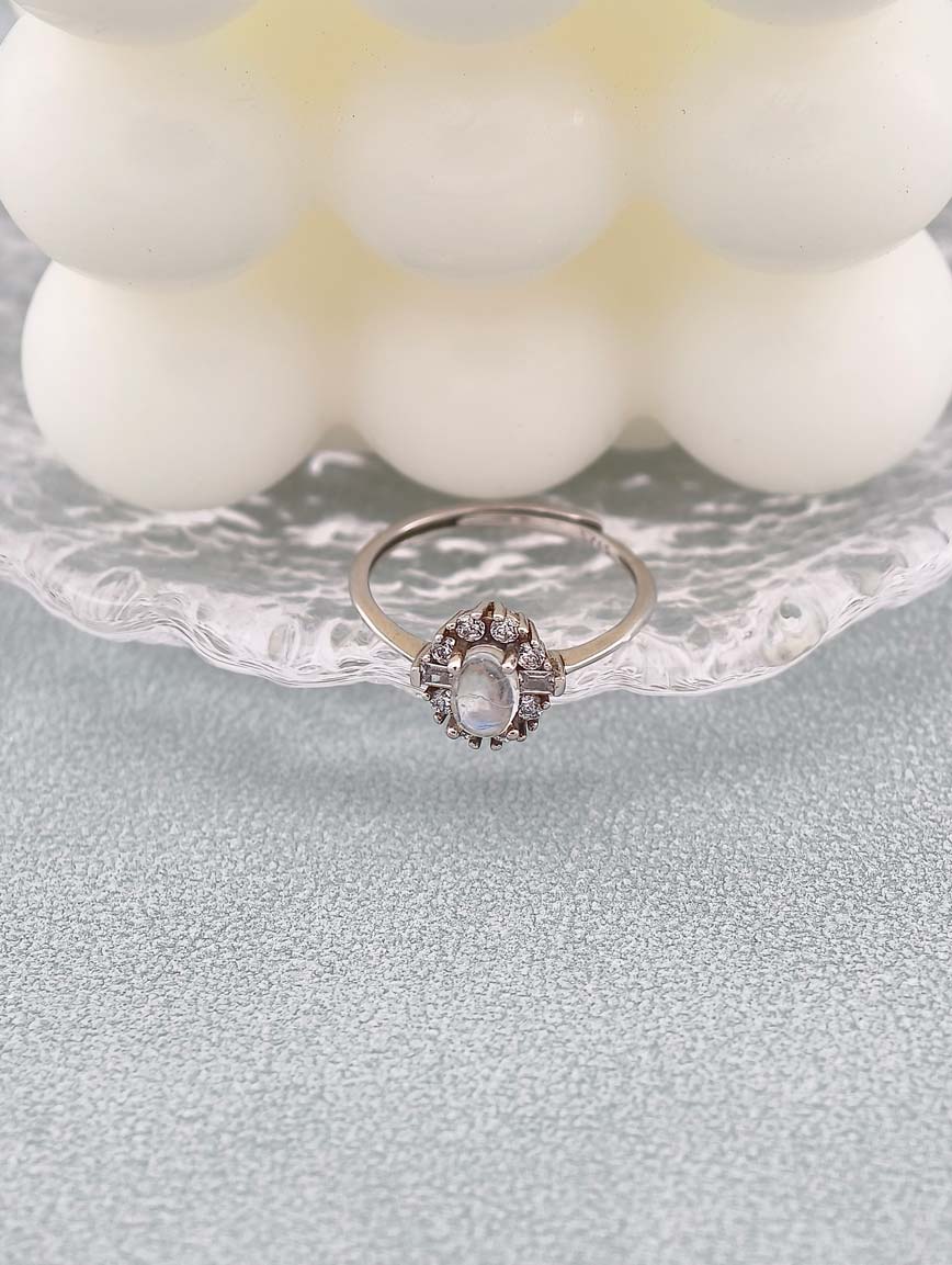 Natural Moonstone Delicate Ring