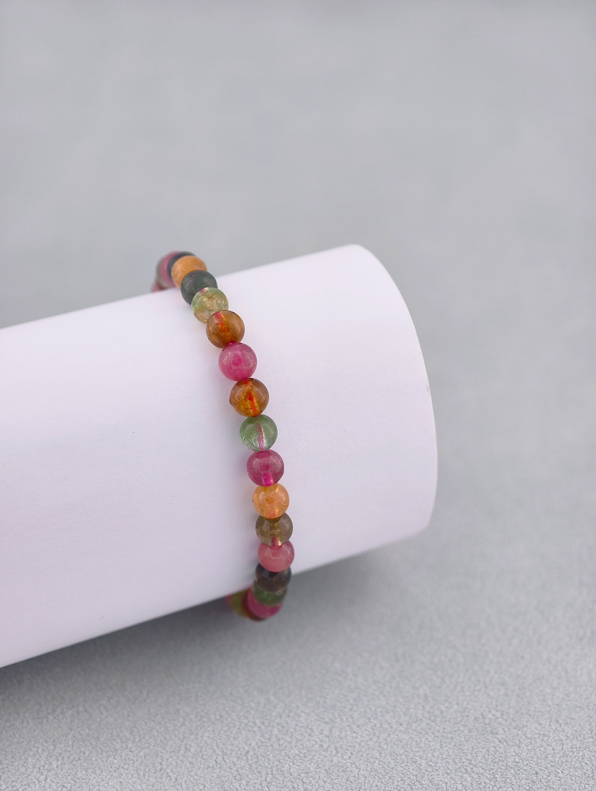 Natural Brazilian Rainbow Tourmaline Bracelet